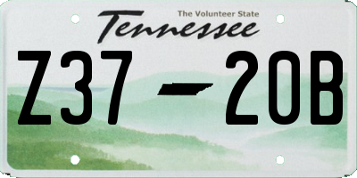 TN license plate Z3720B