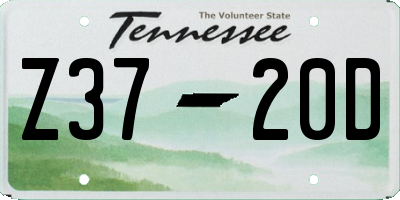 TN license plate Z3720D