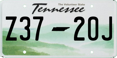 TN license plate Z3720J