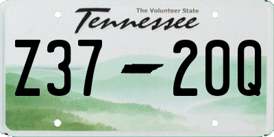 TN license plate Z3720Q