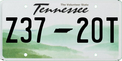 TN license plate Z3720T