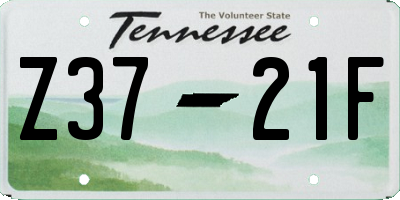 TN license plate Z3721F