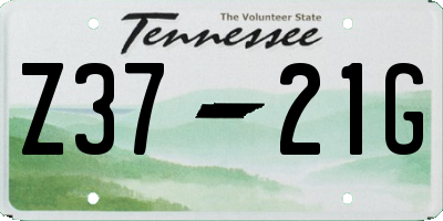 TN license plate Z3721G