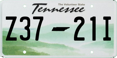 TN license plate Z3721I