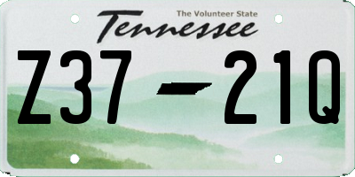 TN license plate Z3721Q