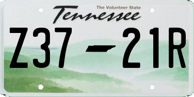 TN license plate Z3721R