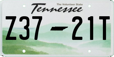 TN license plate Z3721T