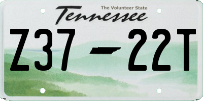 TN license plate Z3722T