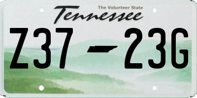 TN license plate Z3723G