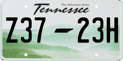TN license plate Z3723H