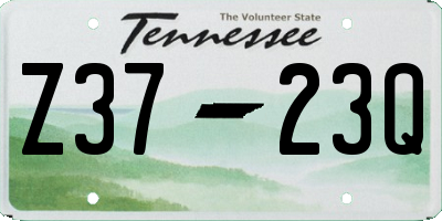 TN license plate Z3723Q