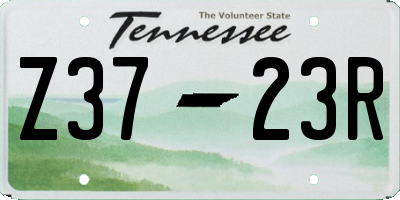 TN license plate Z3723R