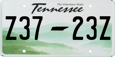 TN license plate Z3723Z