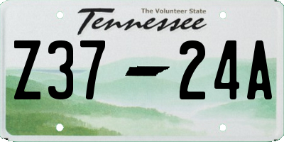 TN license plate Z3724A