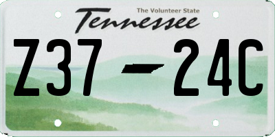 TN license plate Z3724C