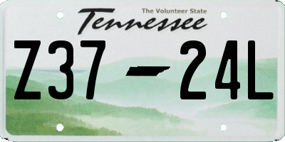 TN license plate Z3724L