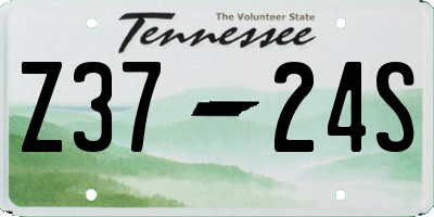 TN license plate Z3724S
