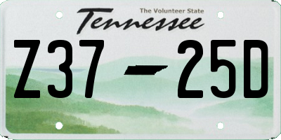 TN license plate Z3725D