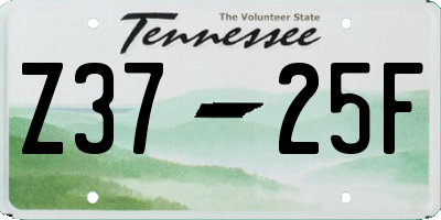 TN license plate Z3725F