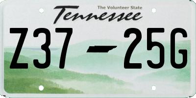 TN license plate Z3725G