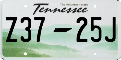 TN license plate Z3725J