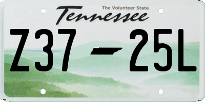 TN license plate Z3725L