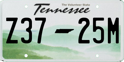 TN license plate Z3725M