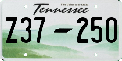 TN license plate Z3725O