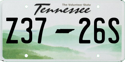 TN license plate Z3726S