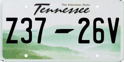 TN license plate Z3726V