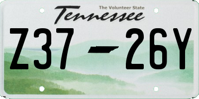 TN license plate Z3726Y