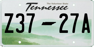 TN license plate Z3727A