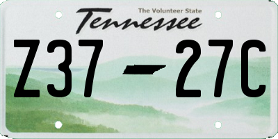 TN license plate Z3727C