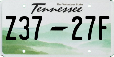 TN license plate Z3727F