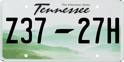 TN license plate Z3727H