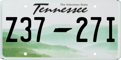 TN license plate Z3727I