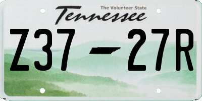 TN license plate Z3727R