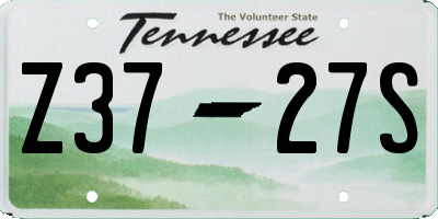 TN license plate Z3727S
