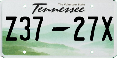 TN license plate Z3727X