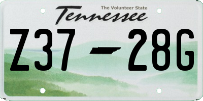 TN license plate Z3728G