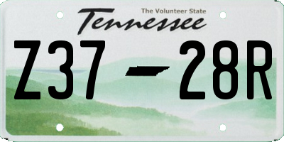 TN license plate Z3728R
