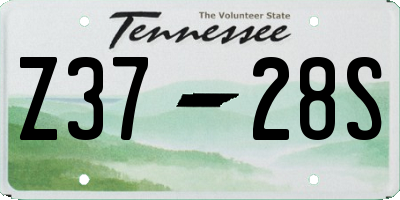 TN license plate Z3728S