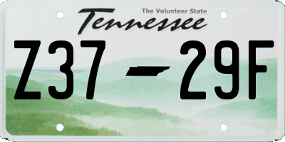 TN license plate Z3729F
