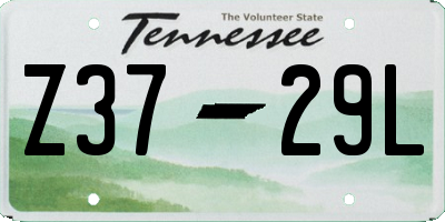 TN license plate Z3729L