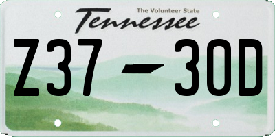 TN license plate Z3730D