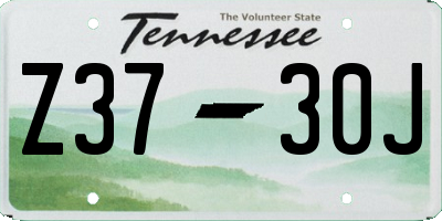 TN license plate Z3730J