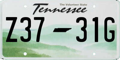 TN license plate Z3731G