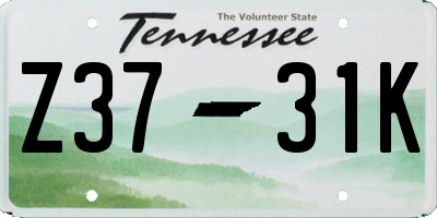 TN license plate Z3731K
