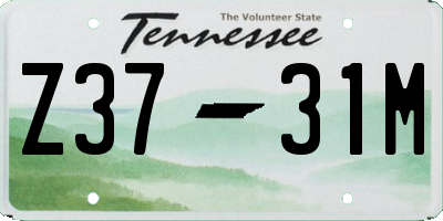 TN license plate Z3731M