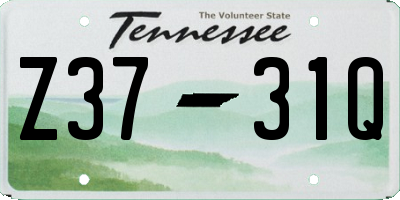 TN license plate Z3731Q